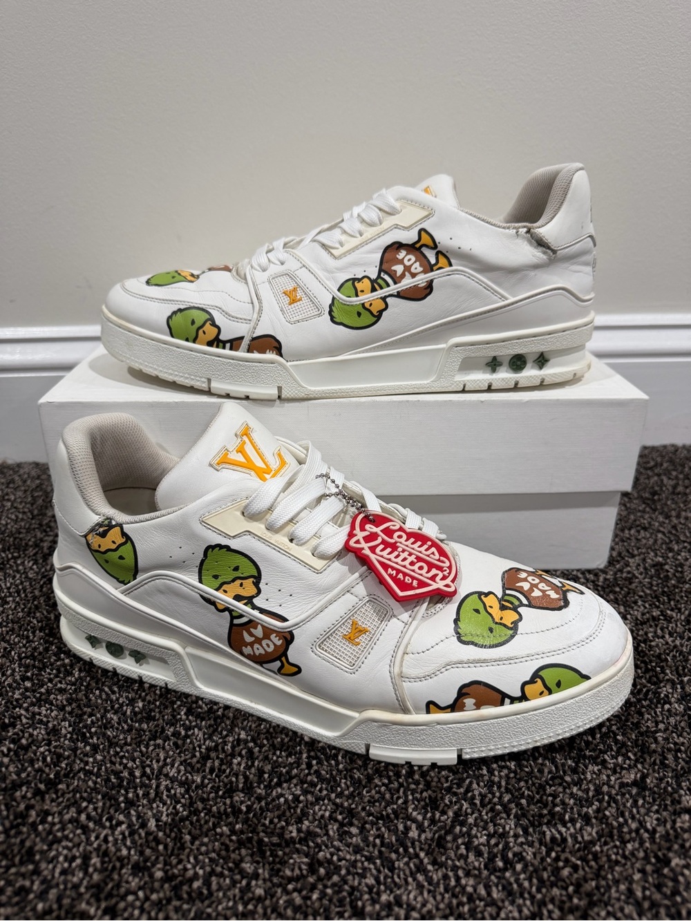 Louis Vuitton x Nigo Human Made Duck FW21 LV Trainers Shoes - Picture 2 of 14